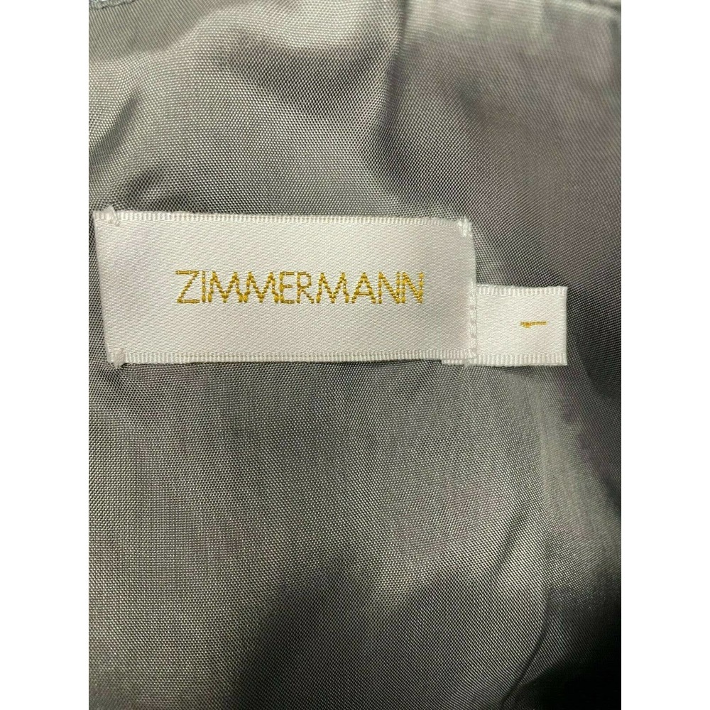 Zimmermann 1 Black Floral Peacock Strapless Layered Peplum Dress - Picture 3 of 3